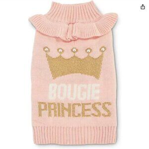 Bougie Princess Pink Dog Sweater Large for small breed NWT $21.99